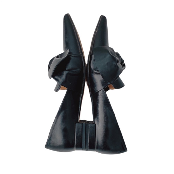 Zara Black Bow Top Flats - Picture 4 of 8